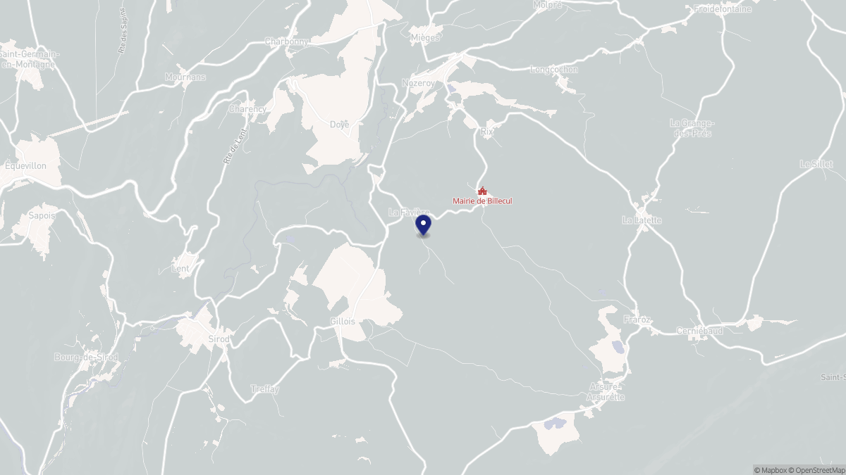 Aperçu cartographique de La Favière, centré sur la commune