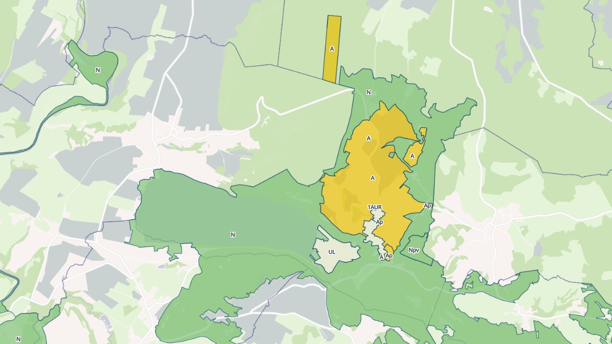 Aperçu cartographique de Fontenu, centré sur la commune