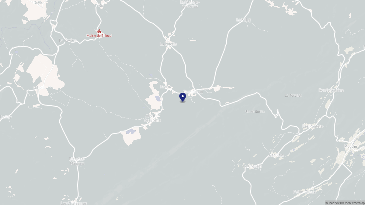 Aperçu cartographique de Fraroz, centré sur la commune