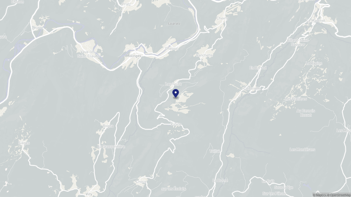 Aperçu cartographique de Larrivoire, centré sur la commune