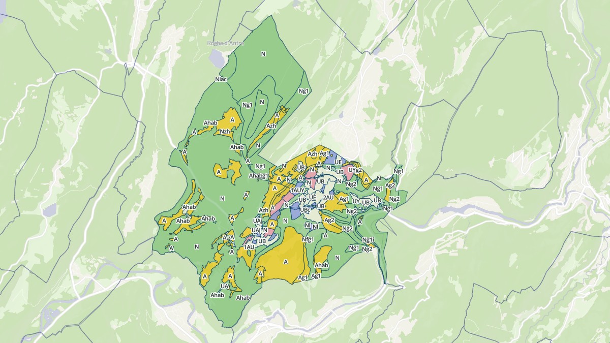 Aperçu cartographique de Lavans-lès-Saint-Claude, centré sur la commune