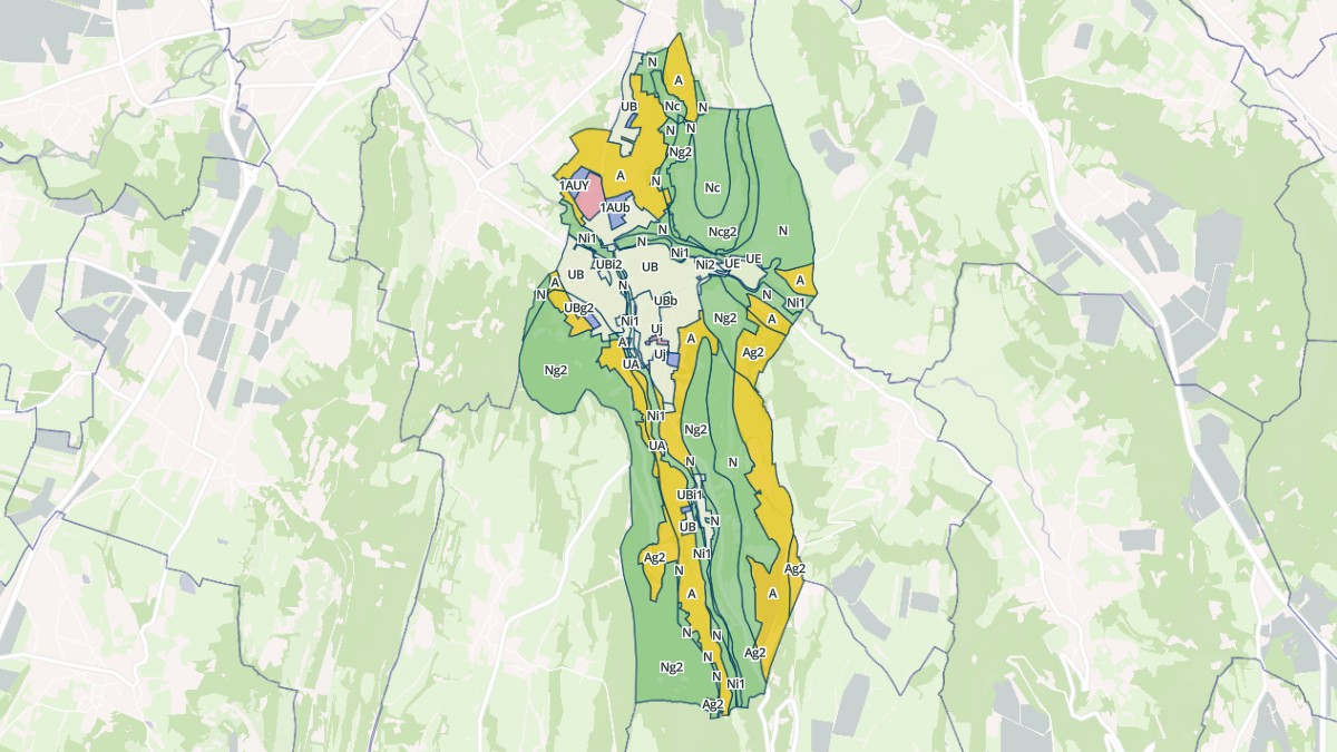 Aperçu cartographique de Macornay, centré sur la commune