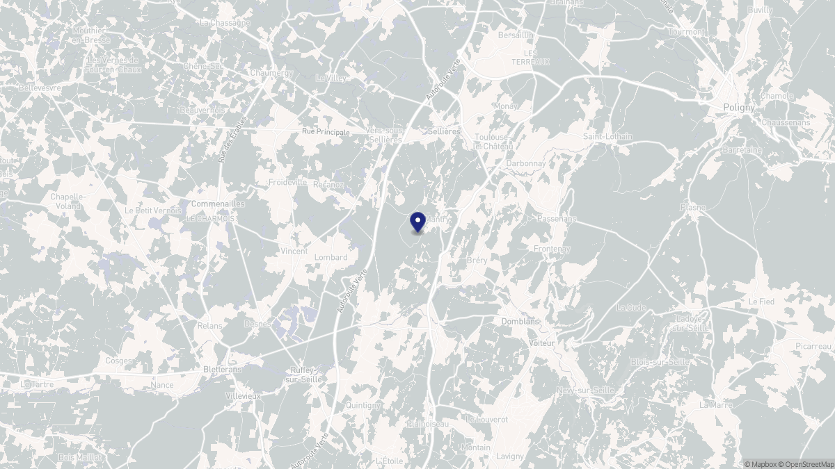 Aperçu cartographique de Mantry, centré sur la commune