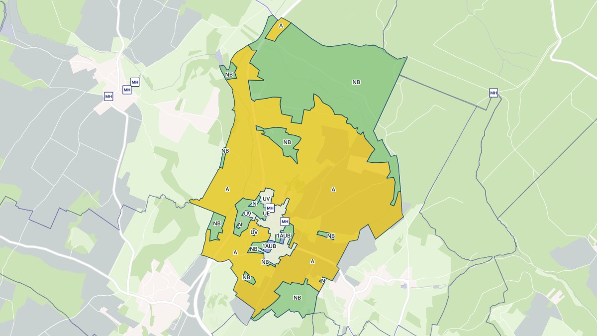 Aperçu cartographique de Menotey, centré sur la commune