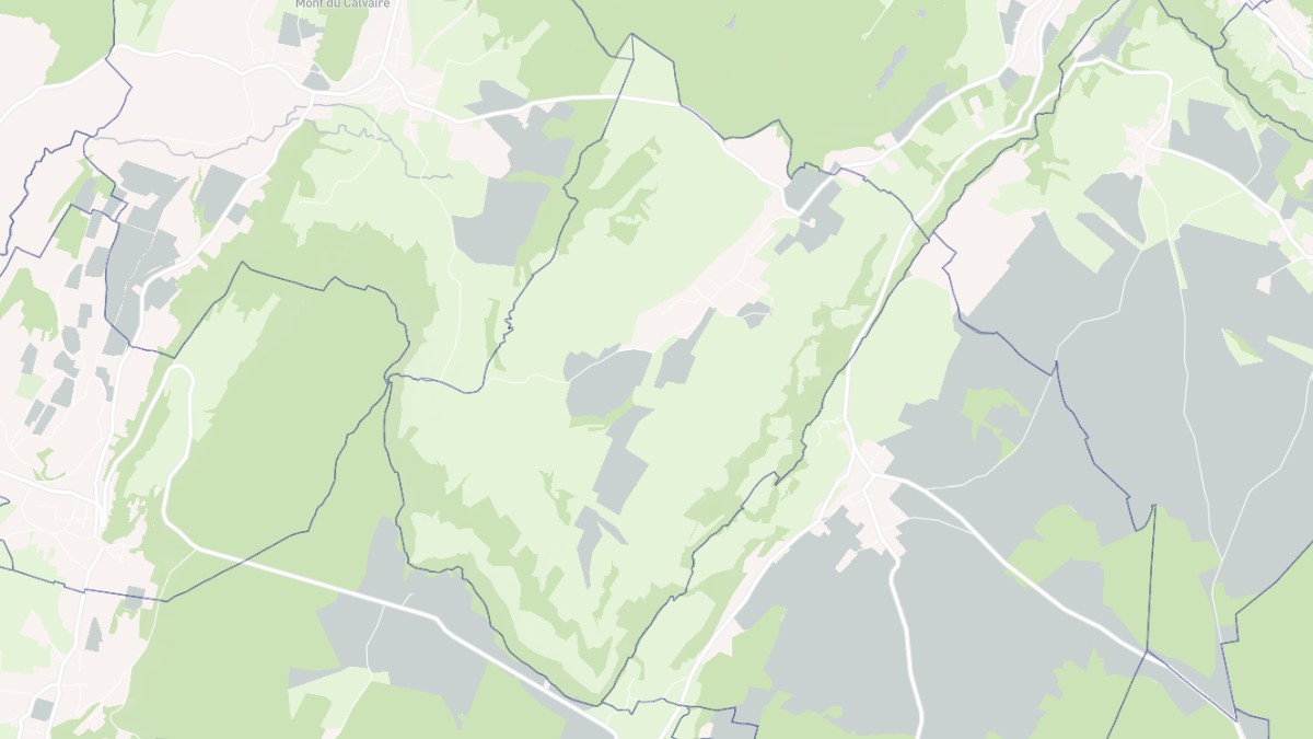 Aperçu cartographique de Miéry, centré sur la commune