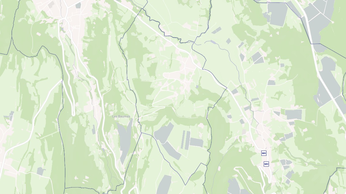 Aperçu cartographique de Moiron, centré sur la commune