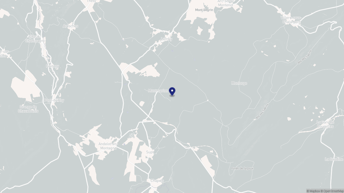 Aperçu cartographique de Montmarlon, centré sur la commune