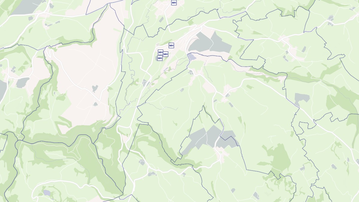 Aperçu cartographique de Nozeroy, centré sur la commune