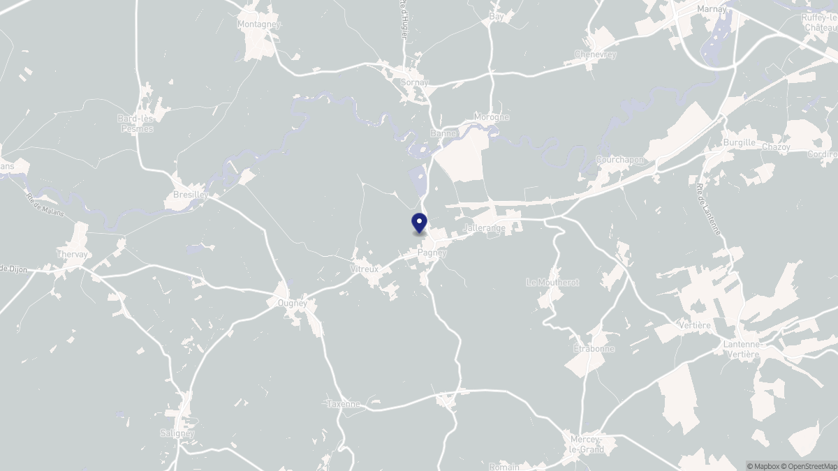 Aperçu cartographique de Pagney, centré sur la commune