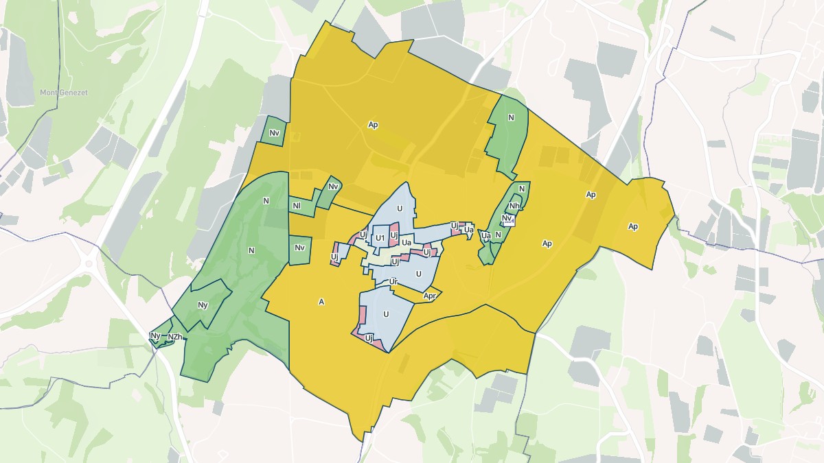 Aperçu cartographique de Le Pin, centré sur la commune