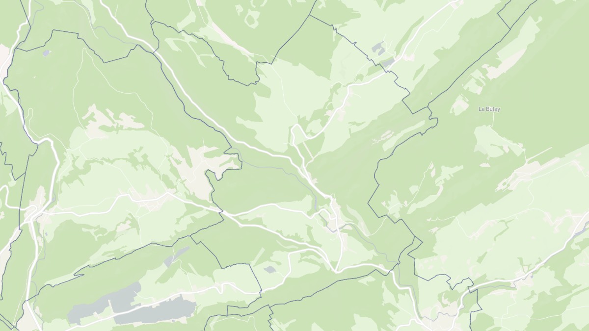 Aperçu cartographique de Les Planches-en-Montagne, centré sur la commune