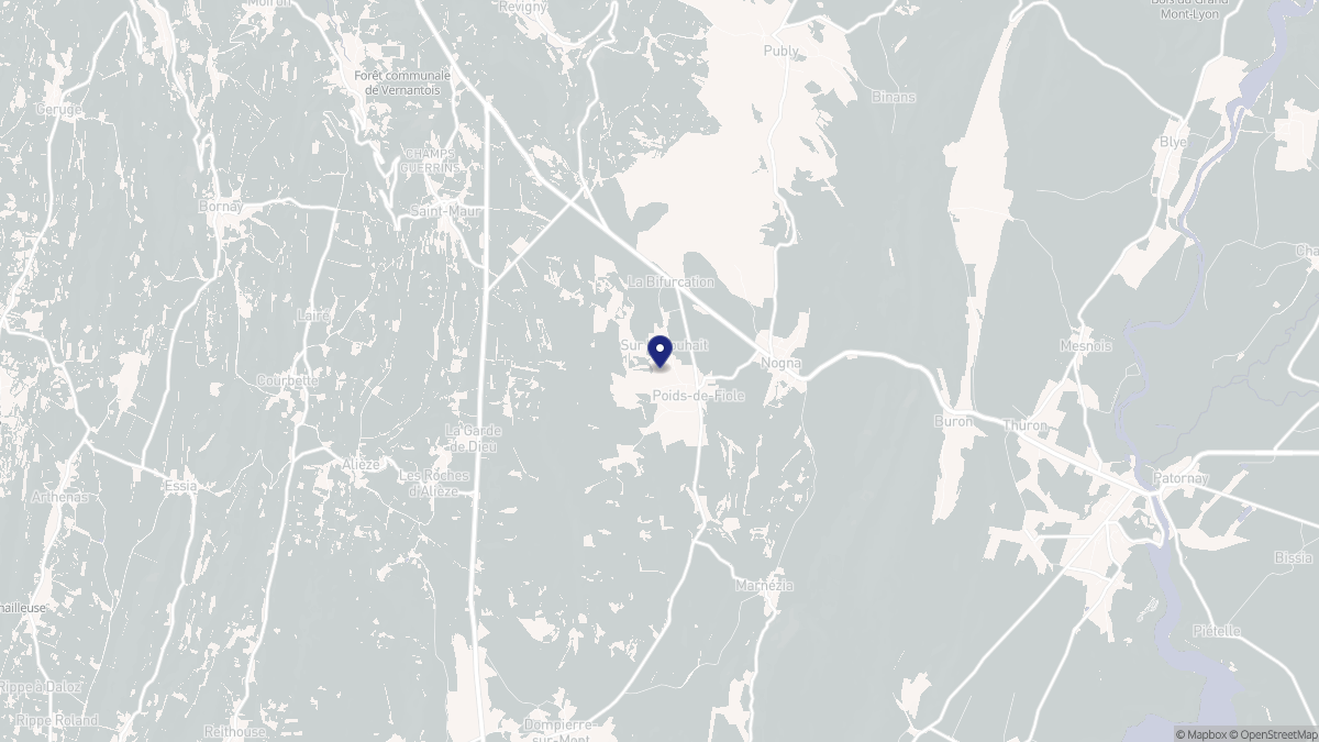 Aperçu cartographique de Poids-de-Fiole, centré sur la commune