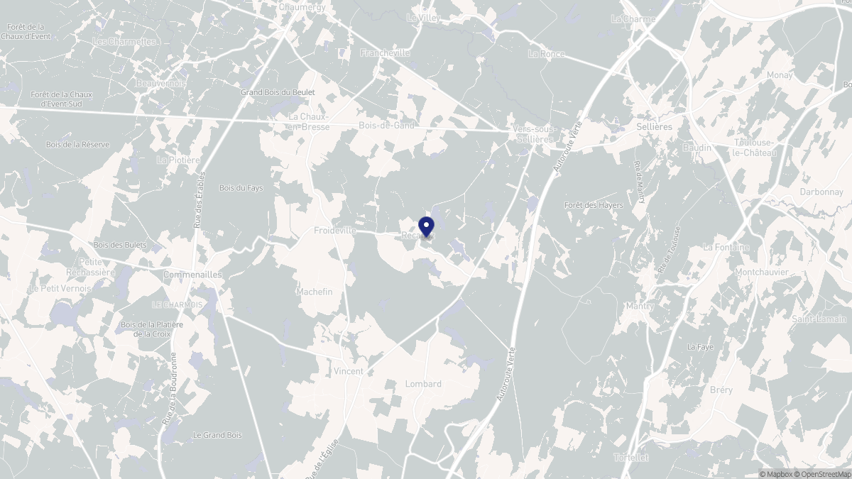 Aperçu cartographique de Recanoz, centré sur la commune