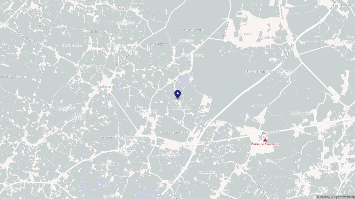 Aperçu cartographique de Les Repôts, centré sur la commune