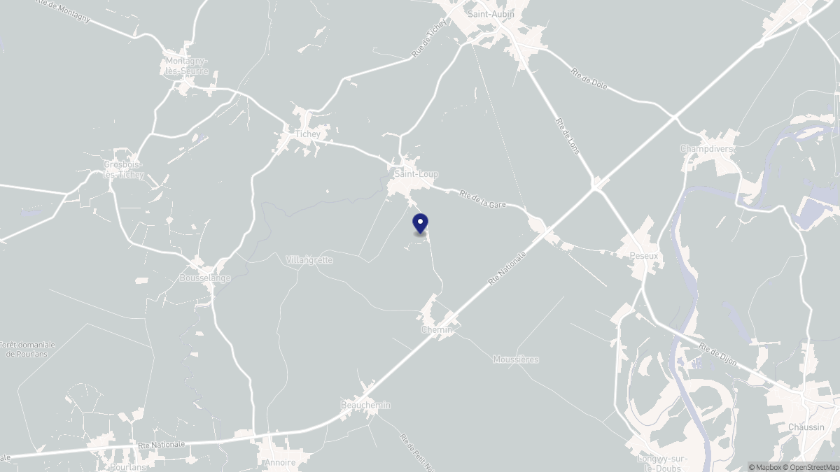 Aperçu cartographique de Saint-Loup, centré sur la commune