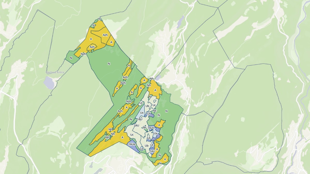 Aperçu cartographique de Coteaux du Lizon, centré sur la commune
