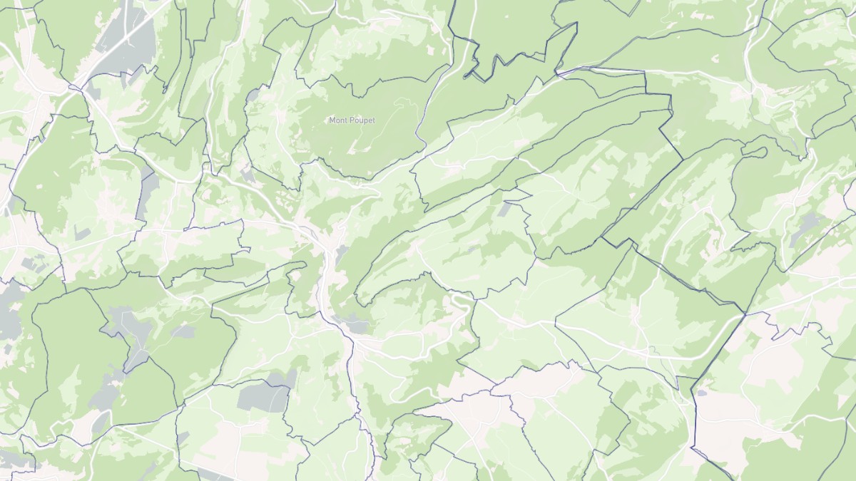Aperçu cartographique de Salins-les-Bains, centré sur la commune