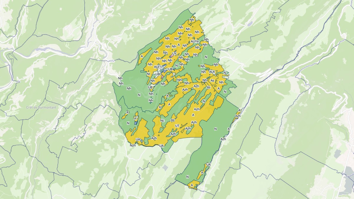Aperçu cartographique de Septmoncel les Molunes, centré sur la commune