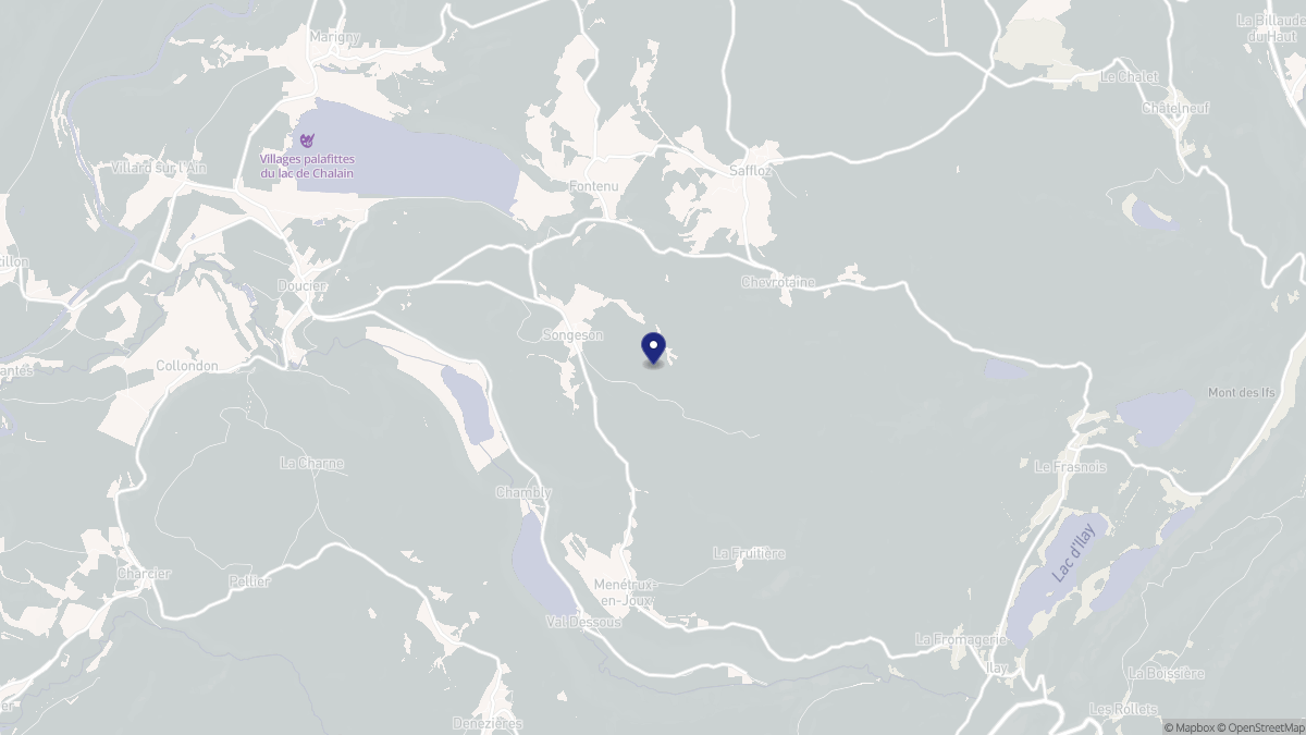 Aperçu cartographique de Songeson, centré sur la commune