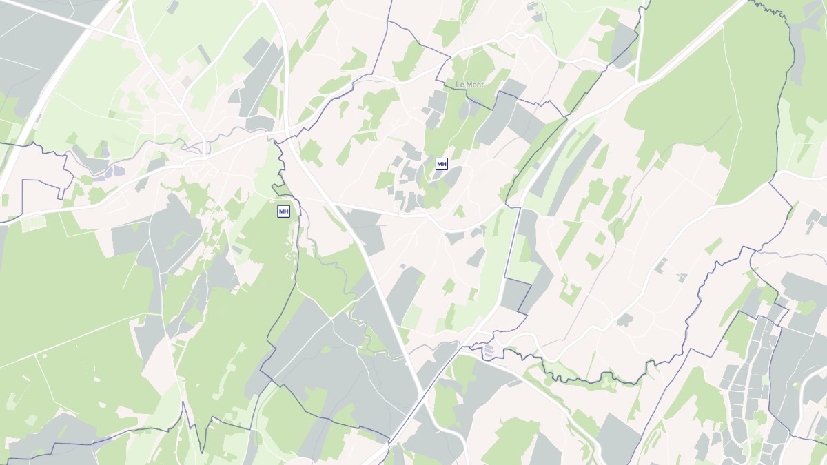 Aperçu cartographique de Toulouse-le-Château, centré sur la commune
