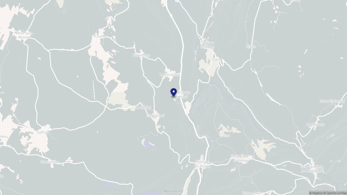 Aperçu cartographique de Le Vaudioux, centré sur la commune
