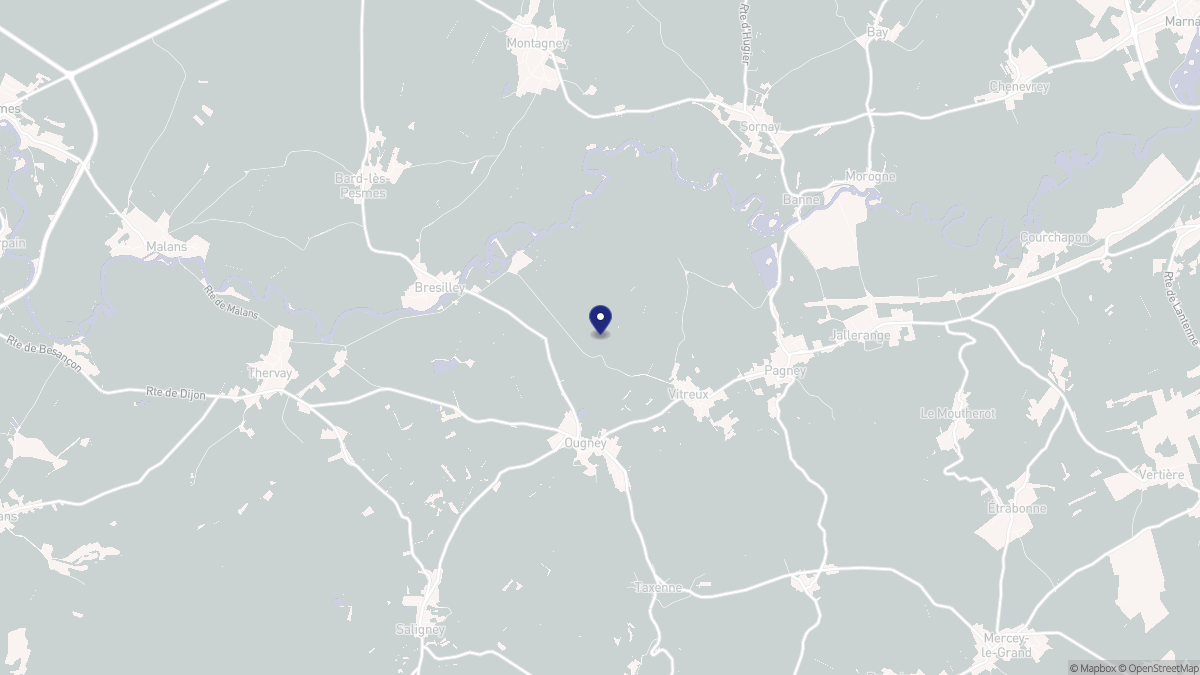 Aperçu cartographique de Vitreux, centré sur la commune