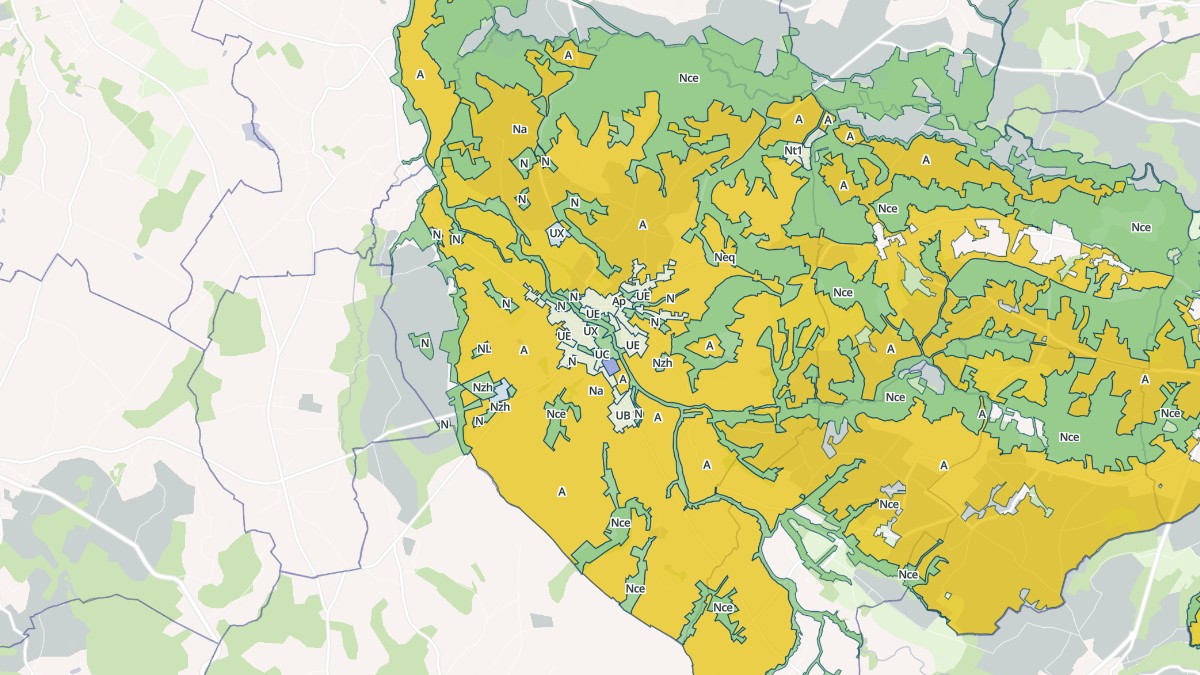 Aperçu cartographique de Amou, centré sur la commune