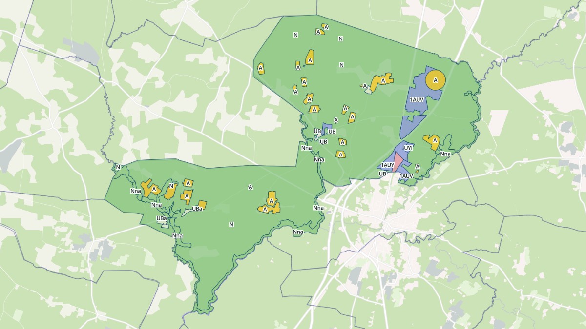 Aperçu cartographique de Arue, centré sur la commune