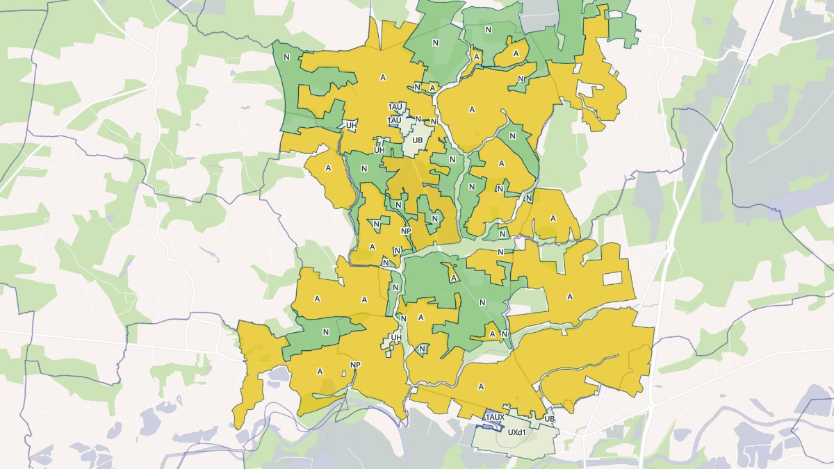 Aperçu cartographique de Aurice, centré sur la commune