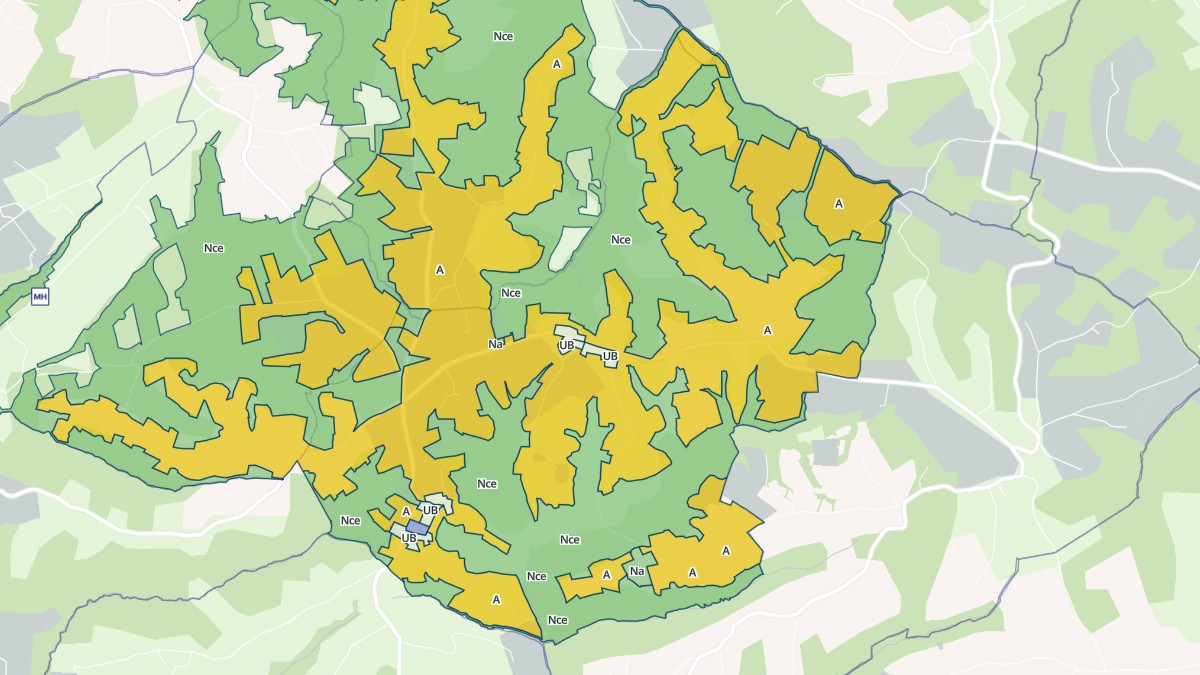 Aperçu cartographique de Bassercles, centré sur la commune
