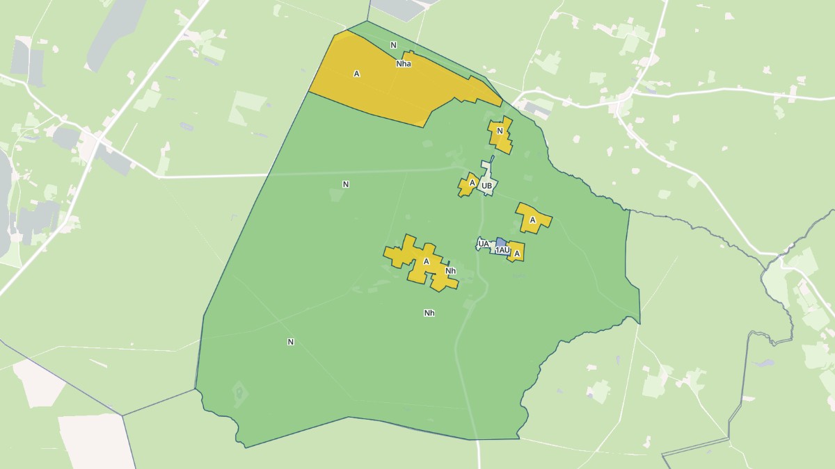 Aperçu cartographique de Baudignan, centré sur la commune