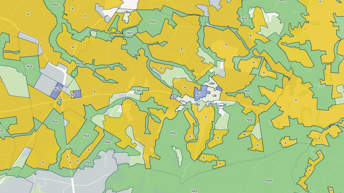 Aperçu cartographique de Bélus, centré sur la commune