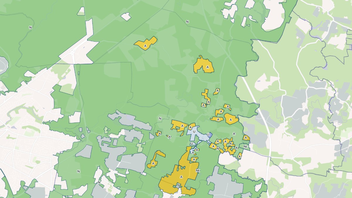 Aperçu cartographique de Bougue, centré sur la commune