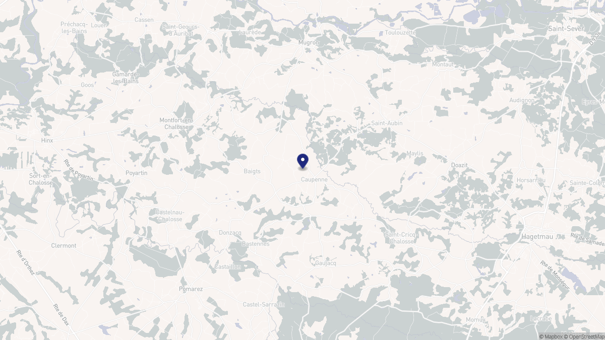 Aperçu cartographique de Caupenne, centré sur la commune