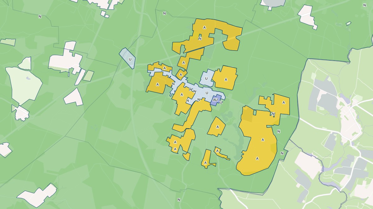 Aperçu cartographique de Gaillères, centré sur la commune