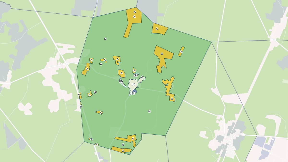 Aperçu cartographique de Gourbera, centré sur la commune