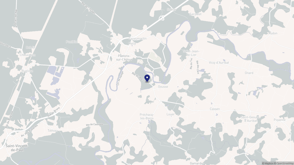 Aperçu cartographique de Gousse, centré sur la commune