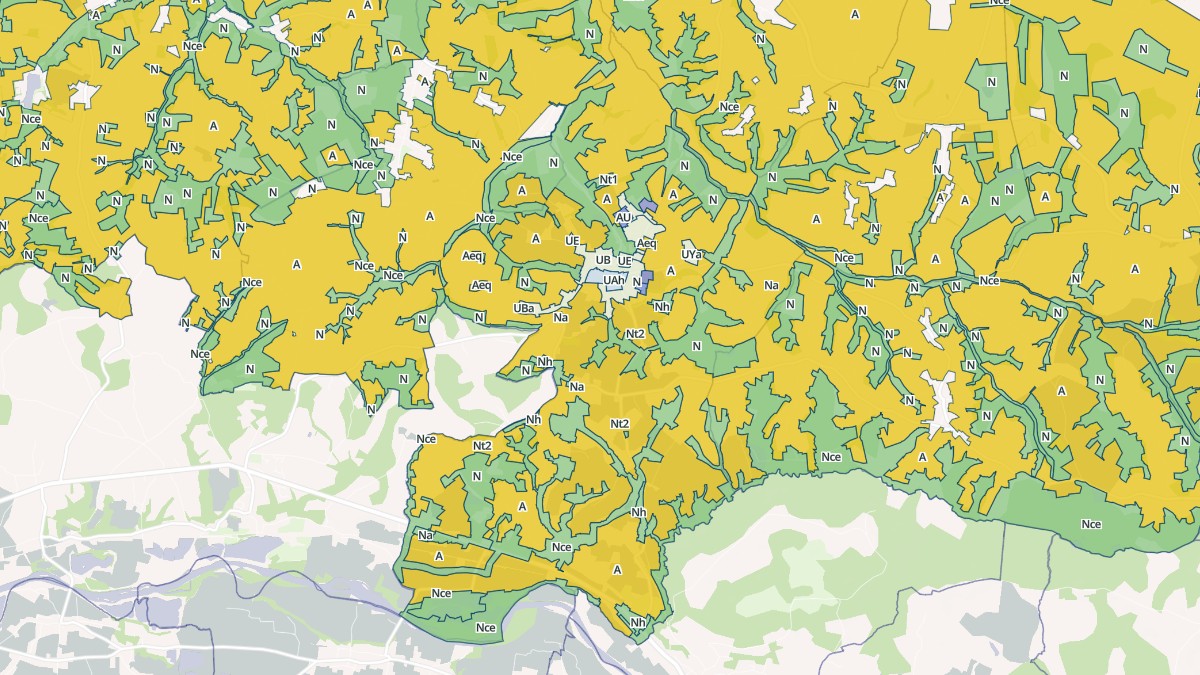 Aperçu cartographique de Habas, centré sur la commune