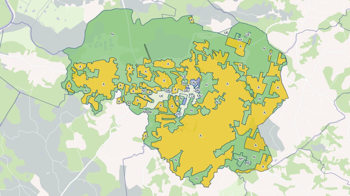 Aperçu cartographique de Heugas, centré sur la commune