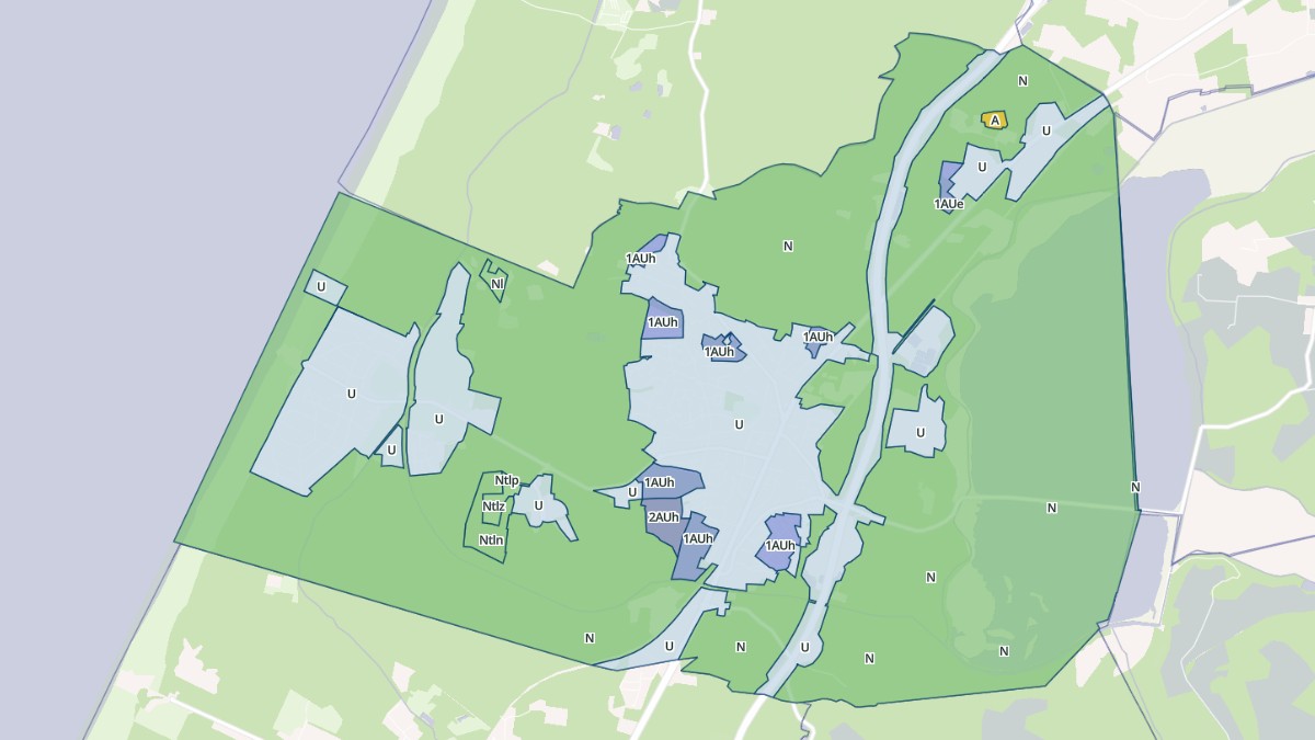 Aperçu cartographique de Labenne, centré sur la commune