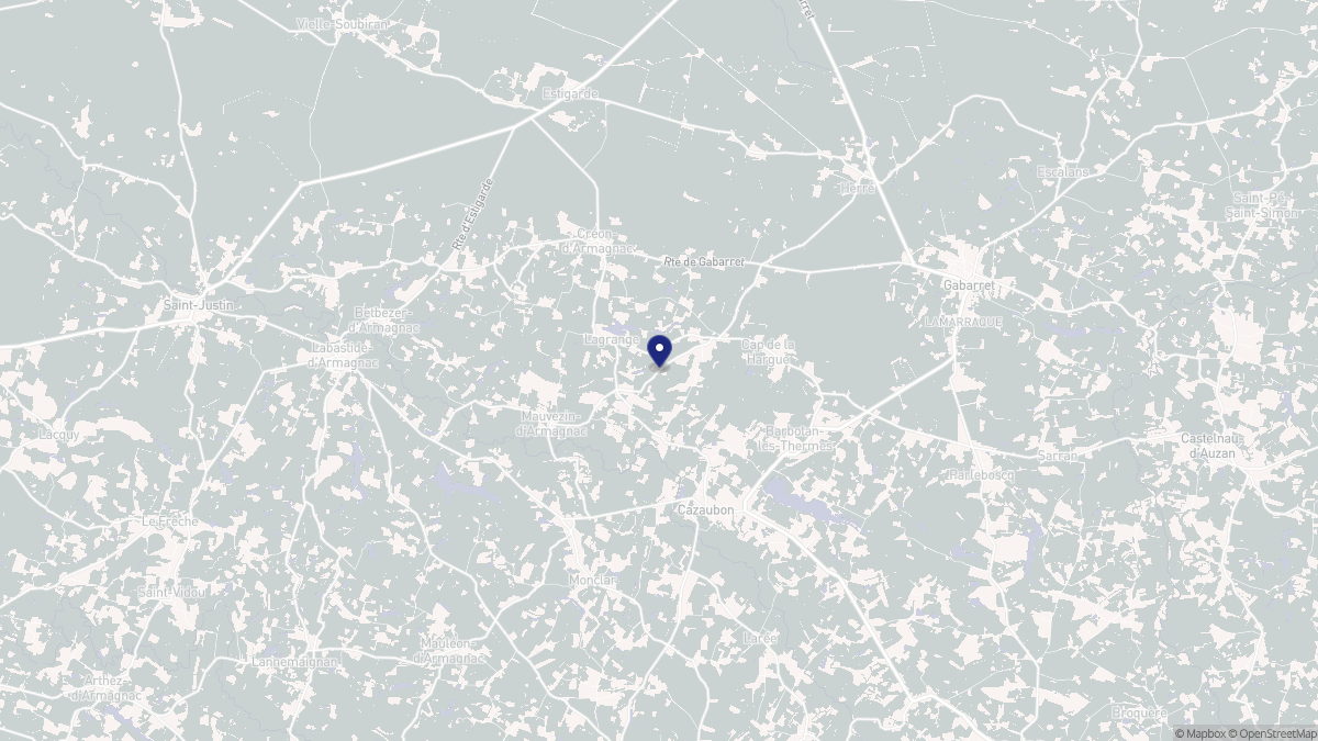 Aperçu cartographique de Lagrange, centré sur la commune