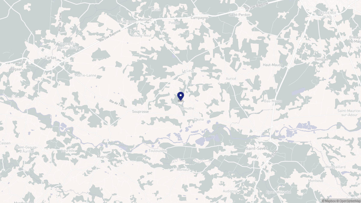 Aperçu cartographique de Lamothe, centré sur la commune