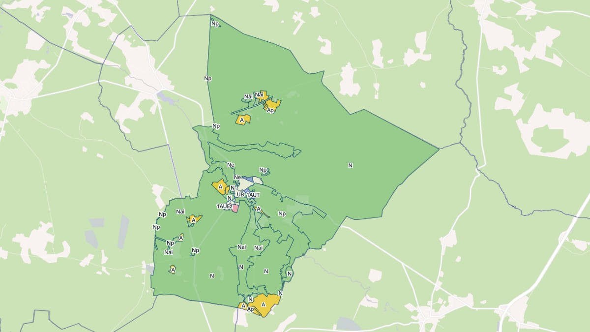 Aperçu cartographique de Lévignacq, centré sur la commune