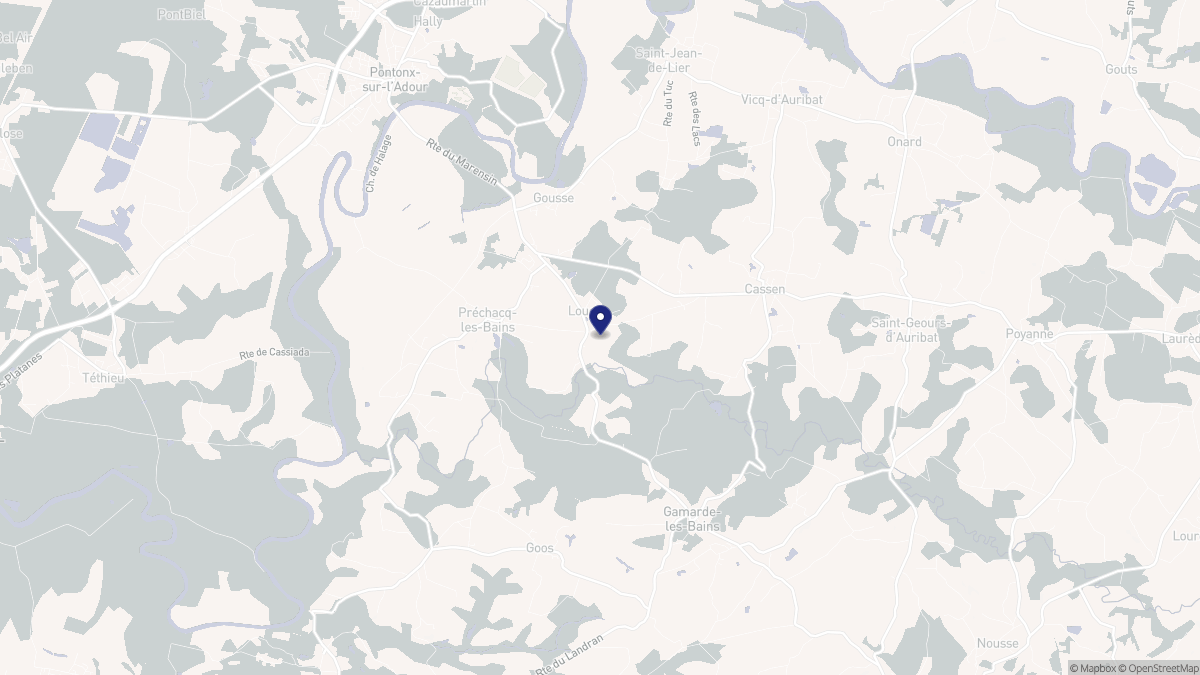 Aperçu cartographique de Louer, centré sur la commune