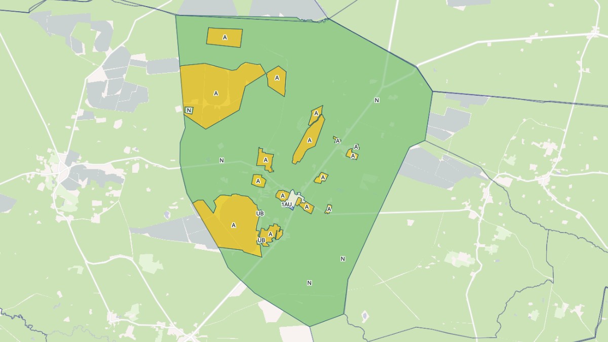 Aperçu cartographique de Lubbon, centré sur la commune