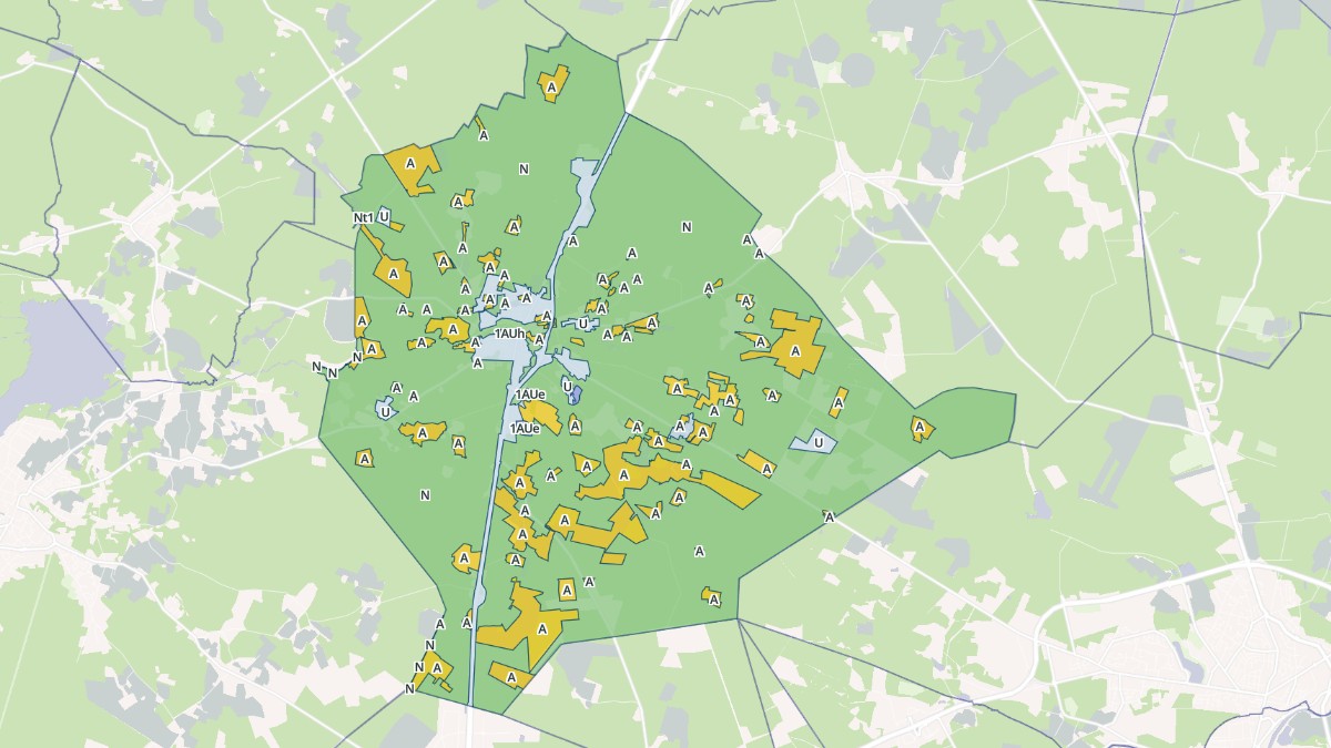 Aperçu cartographique de Magescq, centré sur la commune