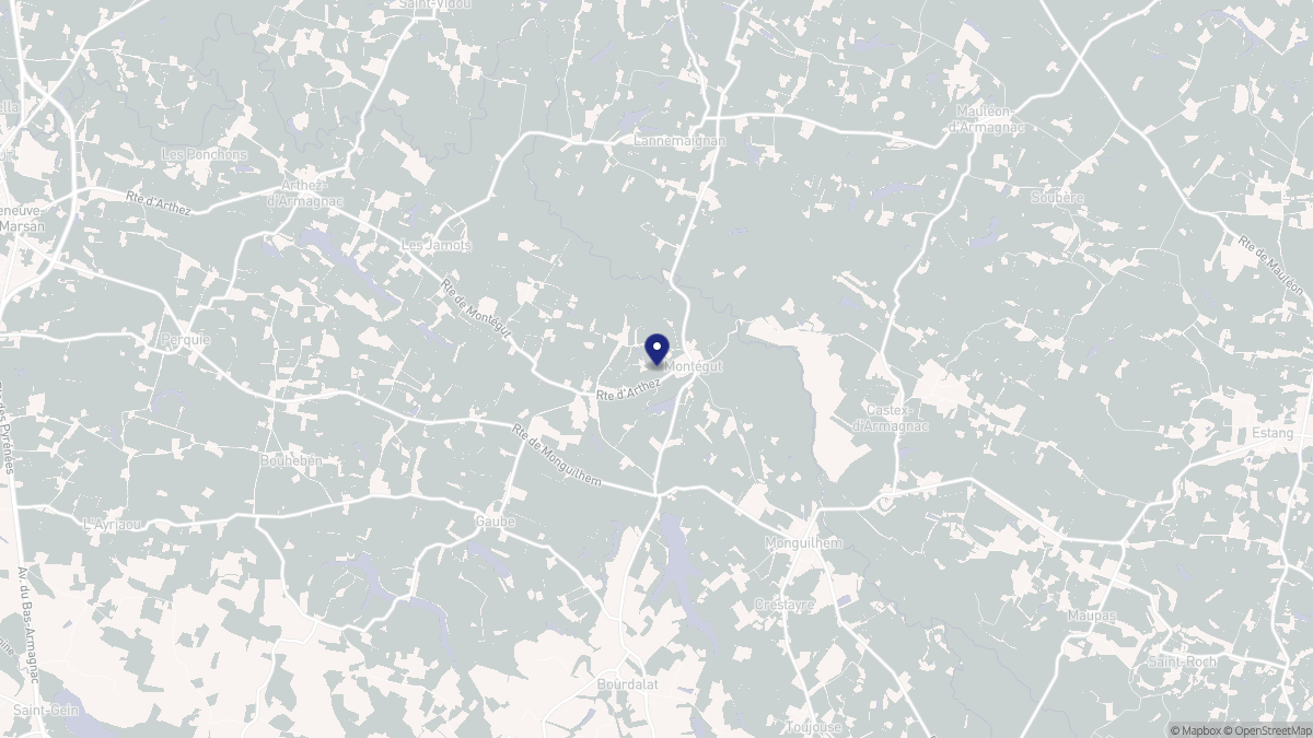 Aperçu cartographique de Montégut, centré sur la commune