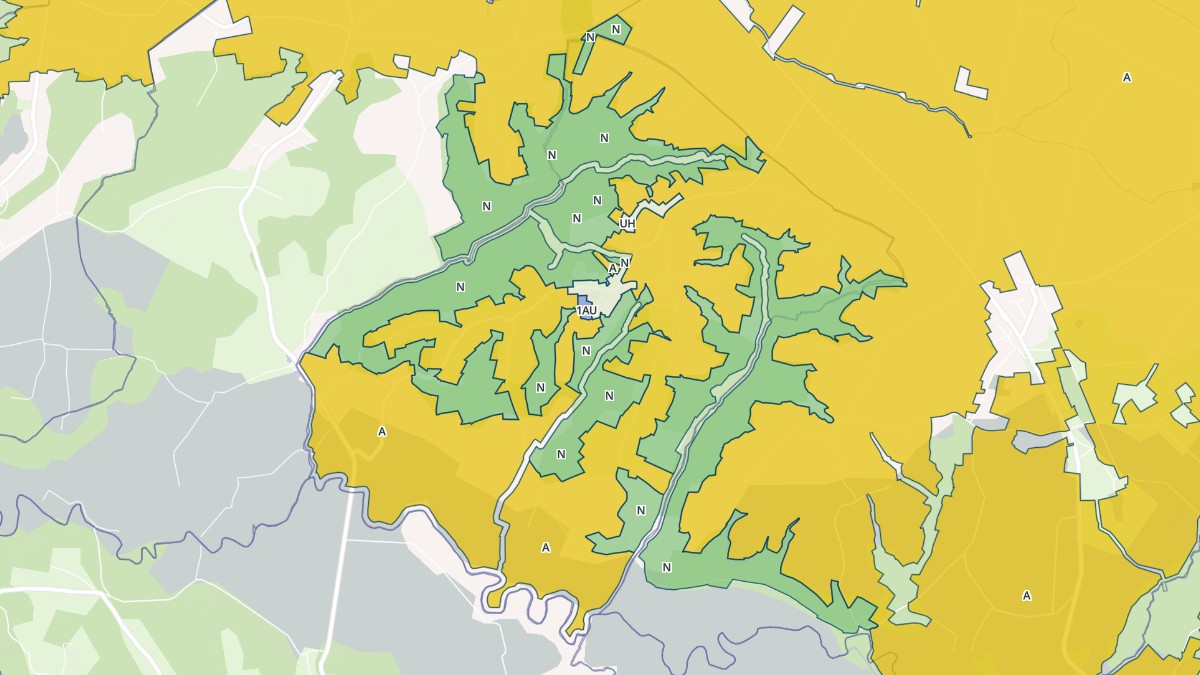 Aperçu cartographique de Morganx, centré sur la commune