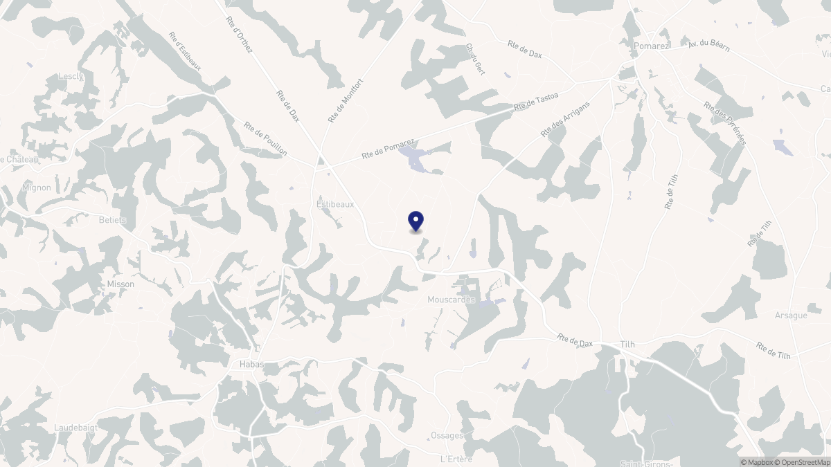 Aperçu cartographique de Mouscardès, centré sur la commune