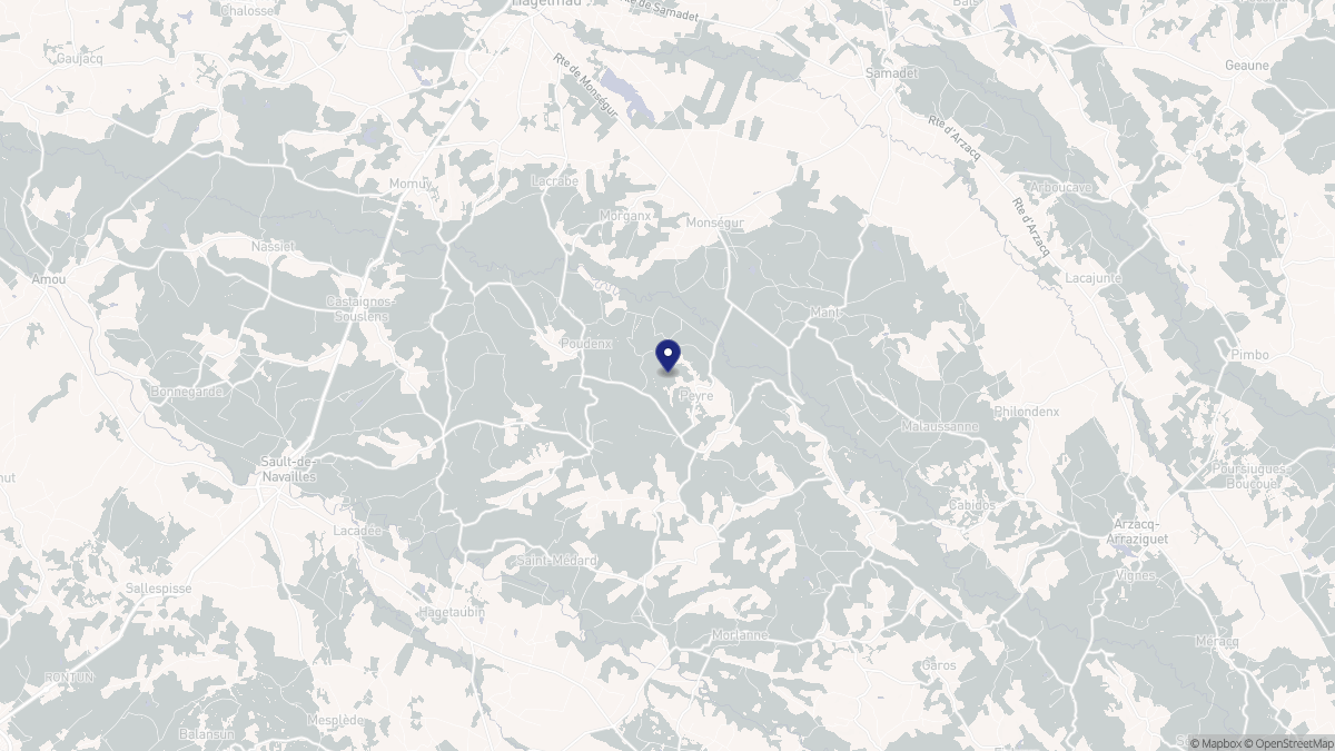 Aperçu cartographique de Peyre, centré sur la commune